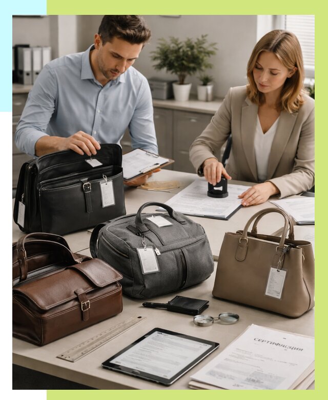 Сертификация сумок в Сергиеве Посаде от 7676 руб. | Алешин-Сгп