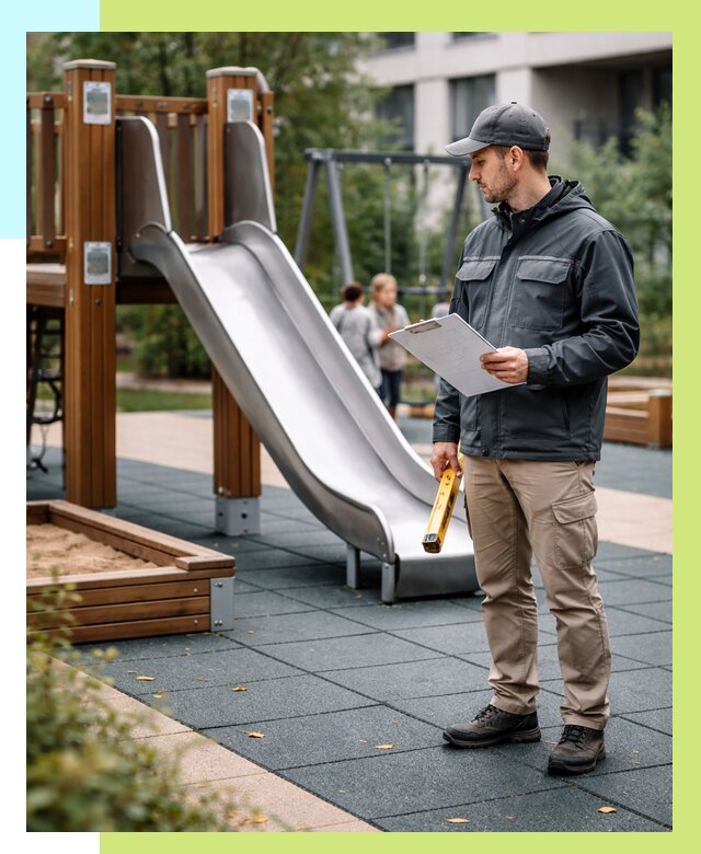 Сертификация детских площадок в Сергиеве Посаде от 25585 р. | Алешин-Сгп