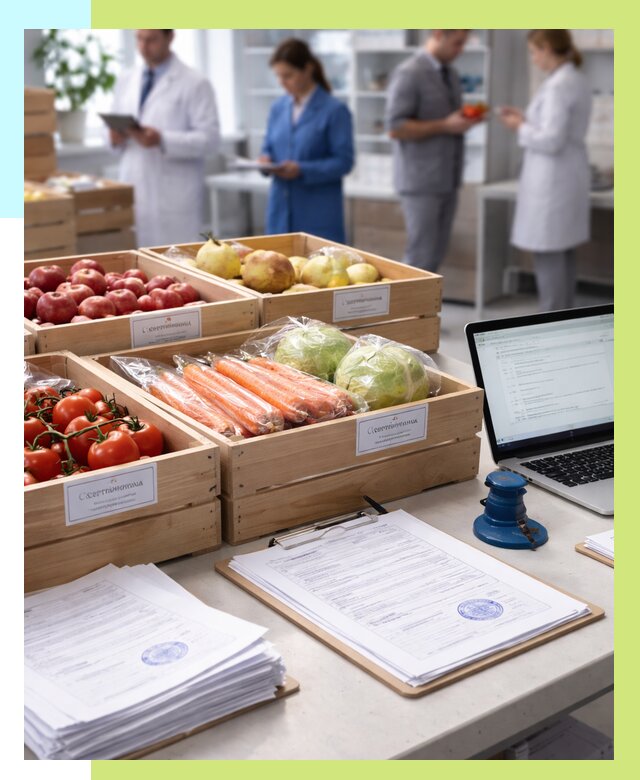 Сертификация овощей и фруктов в Сергиеве Посаде от 8699 р. | Алешин-Сгп