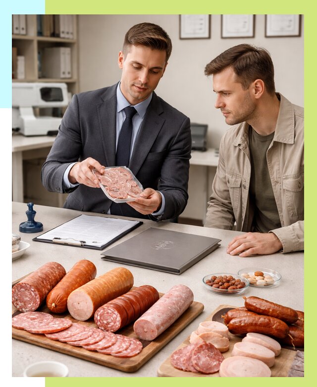 Сертификация колбасных изделий в Сергиеве Посаде от 7676 р. | Алешин-Сгп